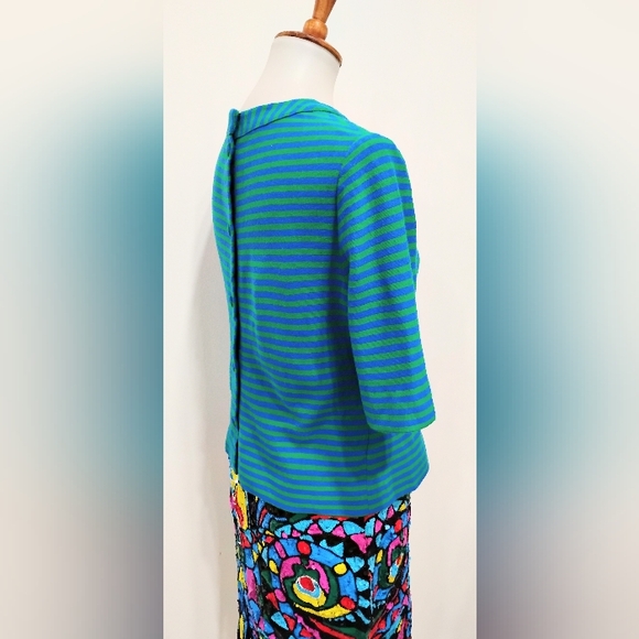 VINTAGE HANDMADE STRIPED TOP - Picture 3 of 7